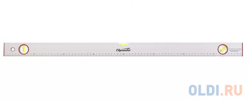 Уровень алюминиевый, 800 мм, 3 глазка, линейка// Sparta