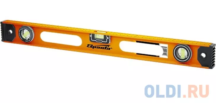 Уровень алюминиевый "Рельс", 400 мм, 3 глазка (1 поворотный)// Sparta