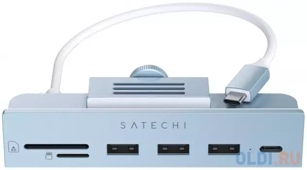 USB-C-концентратор Satechi Aluminum USB-C Clamp Hub для 24" iMac. Цвет: синий