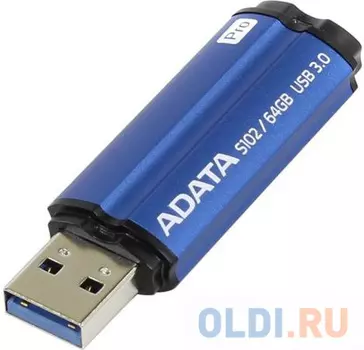 Внешний накопитель 64GB USB Drive ADATA USB 3.1 S102 PRO синий (80/40 мб/с) AS102P-64G-RBL