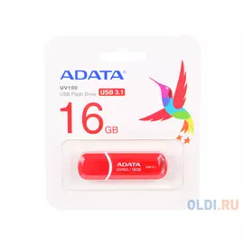 Внешний накопитель 16GB USB Drive ADATA USB 3.1 UV150 красная 90/20 МБ/с AUV150-16G-RRD