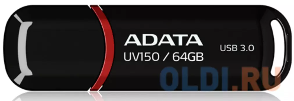 Внешний накопитель 64GB USB Drive ADATA USB 3.1 UV150 черная 90/20 МБ/с AUV150-64G-RBK