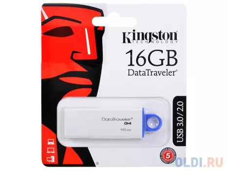 USB флешка Kingston DataTraveler DTIG4 16GB White (DTIG4/16GB)