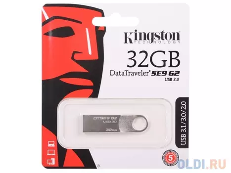 USB флешка Kingston DataTraveler DTSE9G2 32Gb Silver (DTSE9G2/32GB)