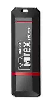 USB флешка Mirex Knight 128Gb Black (13600-FM3BK128) USB 3.0 / 120 Мб/с / 40 Мб/с