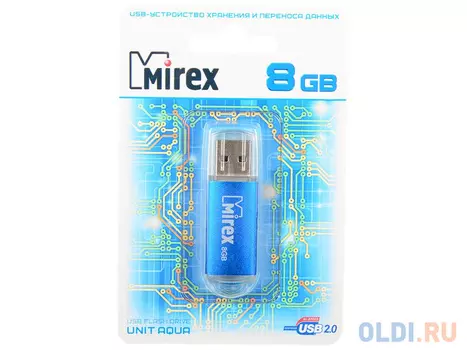 Флешка USB 8Gb Mirex Unit 13600-FMUAQU08 синий