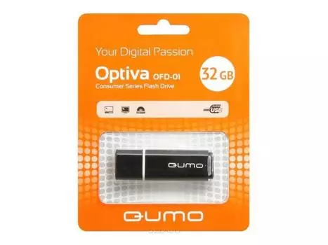 USB флешка QUMO Optiva 01 32Gb Black (QM32GUD-OP1-black) USB 2.0