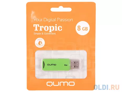 USB флешка QUMO Tropic 8GB Green (QM8GUD-TRP-Green)