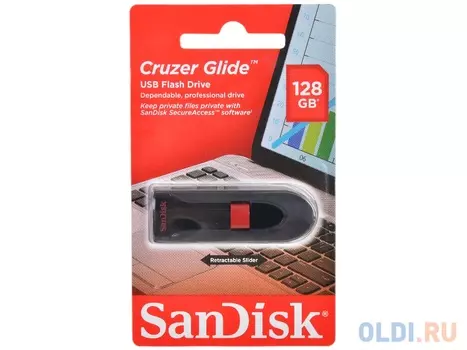 Внешний накопитель 128GB USB Drive USB 2.0 SanDisk Cruzer Glide (SDCZ60-128G-B35)
