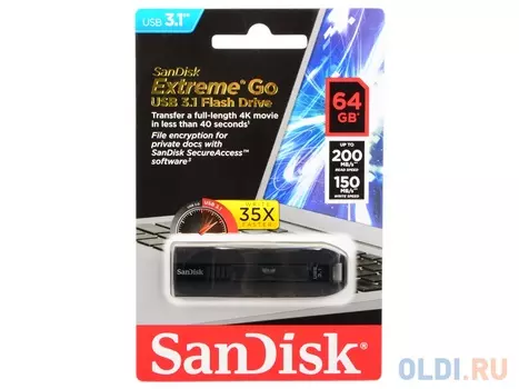 Флешка USB 64Gb SanDisk Extreme SDCZ800-064G-G46 черный