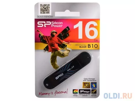 Внешний накопитель 16GB USB Drive <USB 3.0 Silicon Power Blaze B10 (SP016GBUF3B10V1B)