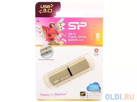 Флешка USB 8Gb Silicon Power M05 SP008GBUF3M50V1C Marvel M50 золотистый