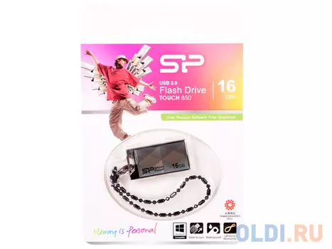 USB флешка Silicon Power Touch 850 Titanium 16GB Silver (SP016GBUF2850V1T)