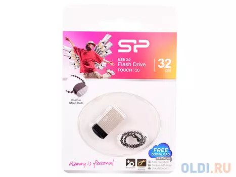Внешний накопитель 32GB USB Drive <USB 2.0 Silicon Power Touch T20 SP032GBUF2T20V1C золотистый
