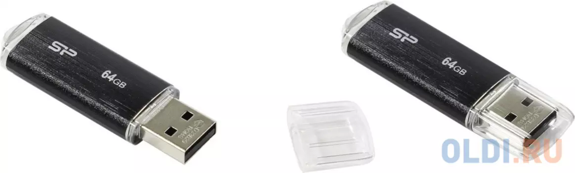 Внешний накопитель 64GB USB Drive <USB 2.0 Silicon Power Ultima USB2.0 черный (SP064GBUF2U02V1K)