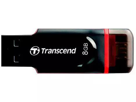 USB флешка Transcend Jetflash 340 8Gb Black (TS8GJF340) USB 2.0/microUSB