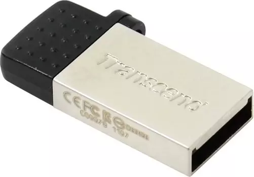 USB флешка Transcend JetFlash 380 64Gb Silver (TS64GJF380S) USB 2.0/microUSB