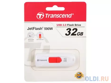 Флешка USB 32Gb Transcend JetFlash 590 TS32GJF590W белый