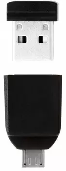 USB флешка Verbatim Nano OTG 64Gb Black (49329) USB 2.0/microUSB / 10 Мб/с / 3 Мб/с