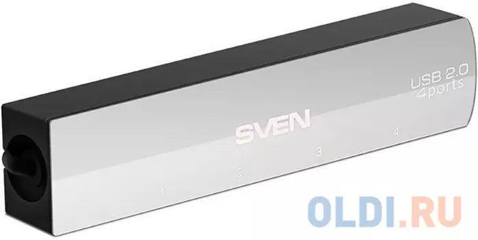 Концентратор USB 2.0 Sven HB-891 4 x USB 2.0 черный серебристый