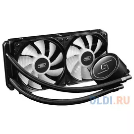 Устройство охлаждения(кулер) Deepcool Watercooler GAMMAXX L240T WHITE Soc-FM2+/AM2+/AM3+/AM4/1150/1151/1155/2011/ 4-pin 18-30dB Al 200W 1238gr LED Ret