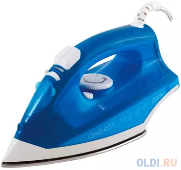 УТЮГ "ENERGY" EN-328 2000 ВТ ПОДОШВА НЕРЖАВ. (1/10) ГОЛУБОЙ