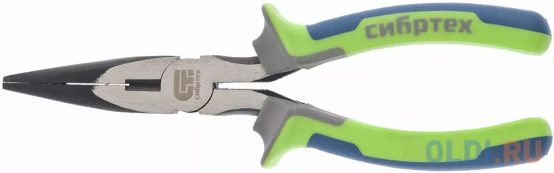 Утконосы СИБРТЕХ 17161 длинногубцы прямые 200мм фосфатирование трехкомпонентные рукоятки