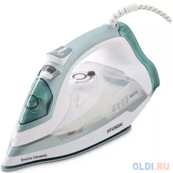 Утюг Hyundai H-SI01223, 3000Вт, белый/изумрудный