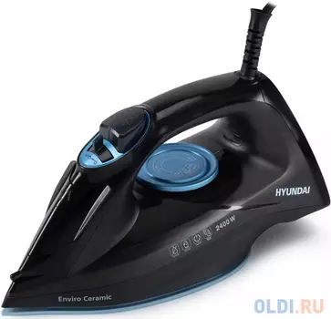 Утюг Hyundai H-SI01557 2400Вт черный/голубой