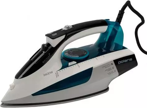 Утюг Polaris PIR 2695AK White-turquoise 2600 Вт, 390 мл, 190 г/мин