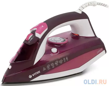 Утюг Vitek 1215-VT-03, 2400Вт, бордовый/белый [1215-vt-02]