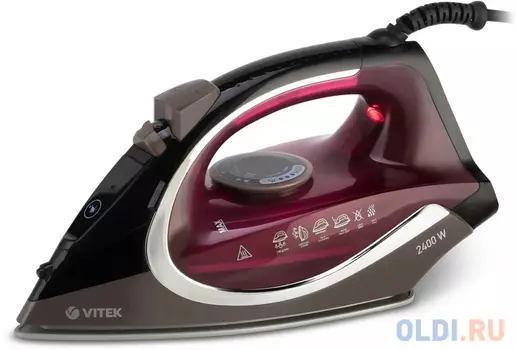 Утюг Vitek 8309-VT-01, 2400Вт, бордовый/черный