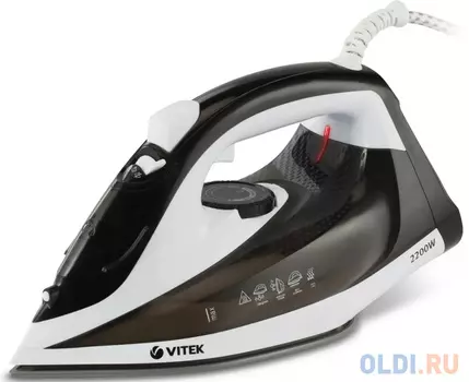 Утюг Vitek VT-1267, 2200Вт, черный/белый