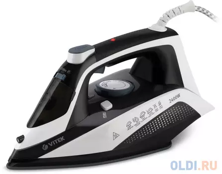 Утюг Vitek VT-8313, 2400Вт, белый/черный