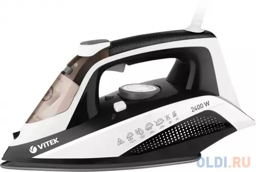 Утюг Vitek VT-8339, 2400Вт, белый/серый