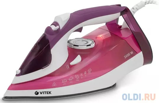 Утюг Vitek VT-8354, 2600Вт, фиолетовый/белый