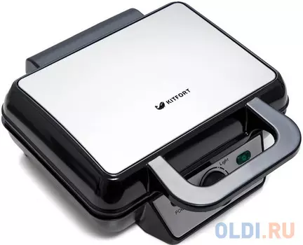 Вафельница KITFORT KT-1620 чёрный серебристый