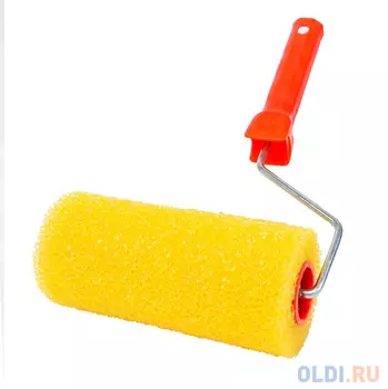 ВАЛИК СТРУКТУРНЫЙ ПОРОЛОН. "ГРУБЫЙ" D80/180 ММ БЮГЕЛЬ 6 ММ (В СБОРЕ) (1/50) "KRAFOR" 088-0180