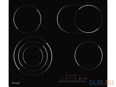 Варочная панель электрическая Weissgauff HV 643 BS черный