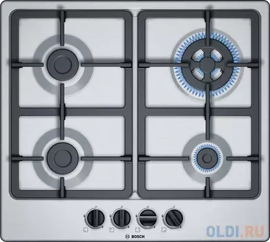 Варочная панель газовая Bosch PGH6B5B90 нержавеющая сталь