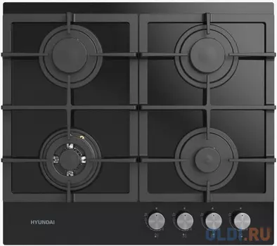 Варочная панель газовая Hyundai HHG 6434 BG черный