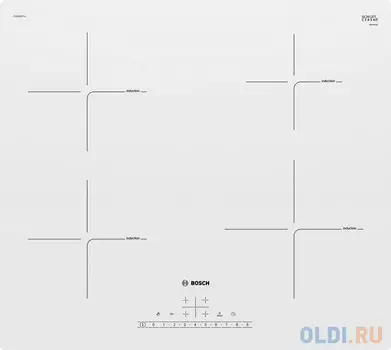 Варочная панель индукционная Bosch PUE612FF1J белый
