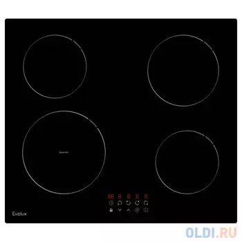 Варочная панель индукционная EVELUX HEI 641 B черный