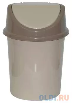 ВЕДРО ДЛЯ МУСОРА 14 Л С ПЛАВАЮЩЕЙ КРЫШКОЙ (КАПУЧИНО/ЛАТТЕ) (1/20) "ВИОЛЕТ"