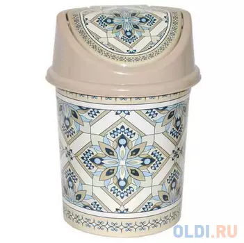 ВЕДРО ДЛЯ МУСОРА 8 Л С ПЛАВАЮЩЕЙ КРЫШКОЙ (МОЗАИКА) (1/24) "ВИОЛЕТ"