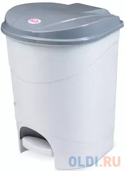 Ведро-контейнер 19 л, с крышкой и педалью, для мусора, 38х29х30 см, серое, IDEA, М2892