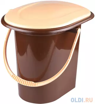 ВЕДРО-ТУАЛЕТ 17 Л (КОРИЧНЕВЫЙ) (1/10) "АЛЬТЕРНАТИВА" М1319