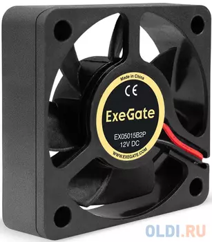 Вентилятор 12В DC ExeGate EX05015S2P (50x50x15 мм, Sleeve bearing (подшипник скольжения), 2pin, 5500RPM, 30dBA)
