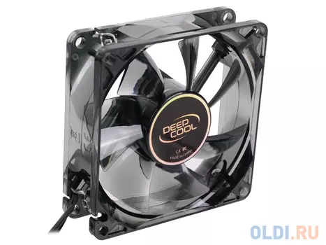 Вентилятор Deepcool WIND BLADE 80 80x80x25 3pin 20dB 1800rpm 60g голубой LED DP-FLED-WB80