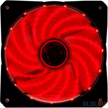 Вентилятор Digma DFAN-LED-RED 120x120x25mm 3-pin 4-pin (Molex)23dB 115gr LED Ret